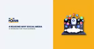 Four reasons why social media benefits your business: increased brand awareness, direct customer engagement, targeted advertising, and improved customer loyalty.